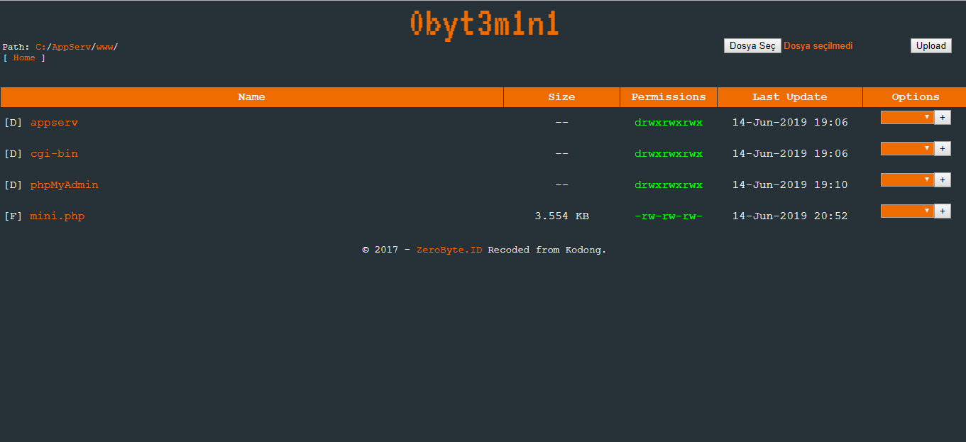0byt3m1n1 Shell